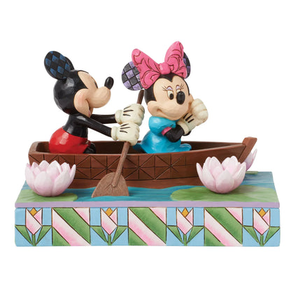 Disney Traditions Row-mance is in the Air (Mickey & Minnie in a Rowboat Light- Up Figurine) By Jim Shore 6016328