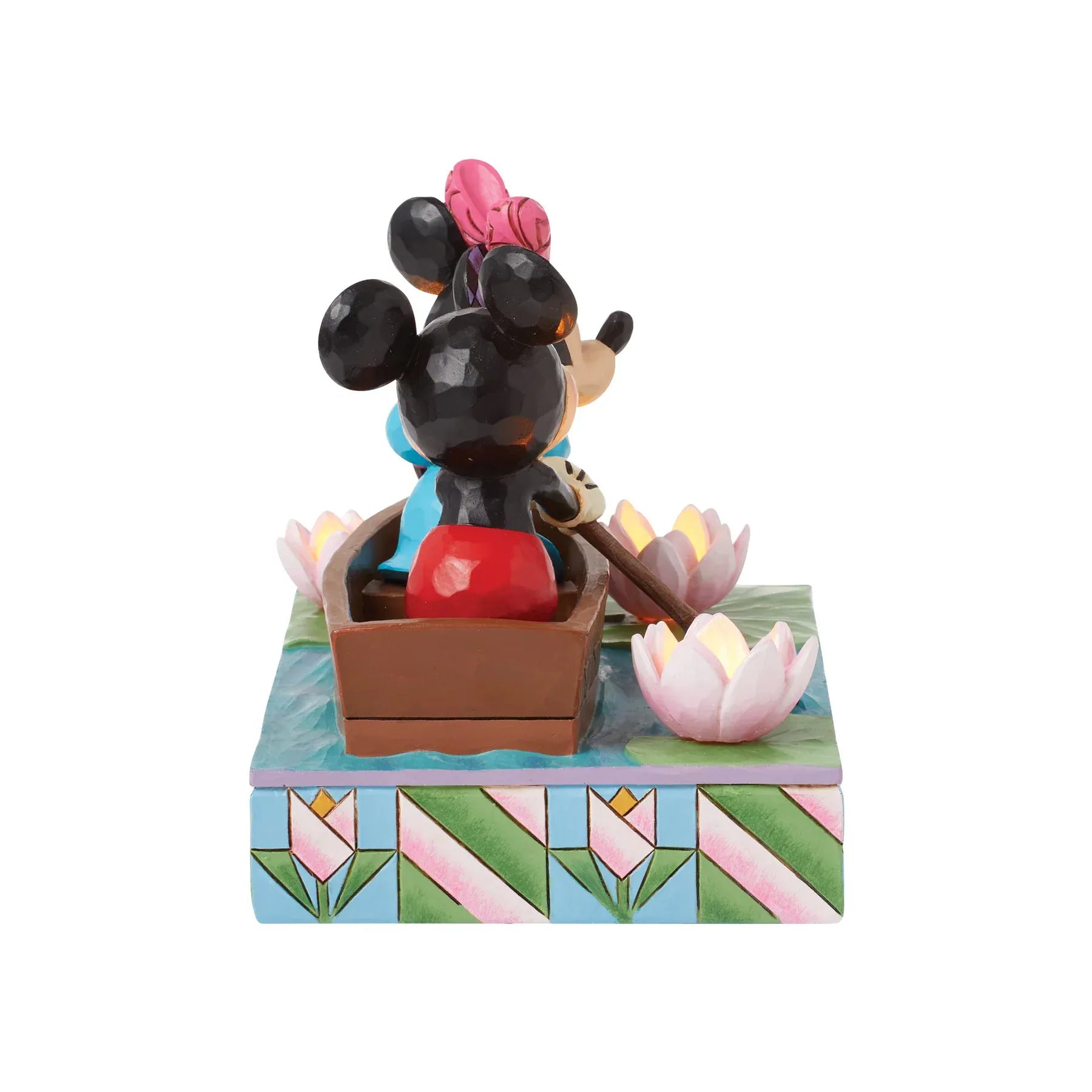 Disney Traditions Row-mance is in the Air (Mickey & Minnie in a Rowboat Light- Up Figurine) By Jim Shore 6016328