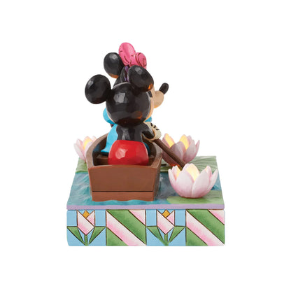 Disney Traditions Row-mance is in the Air (Mickey & Minnie in a Rowboat Light- Up Figurine) By Jim Shore 6016328