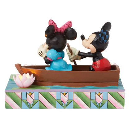 Disney Traditions Row-mance is in the Air (Mickey & Minnie in a Rowboat Light- Up Figurine) By Jim Shore 6016328