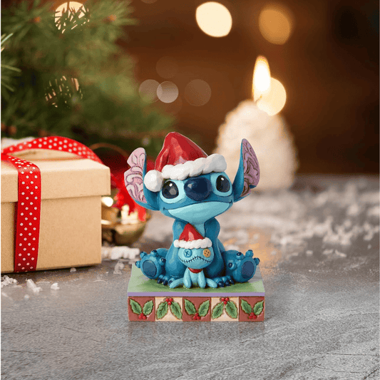 Disney Traditions Santa Stitch and Scrump Figurine by Jim Shore