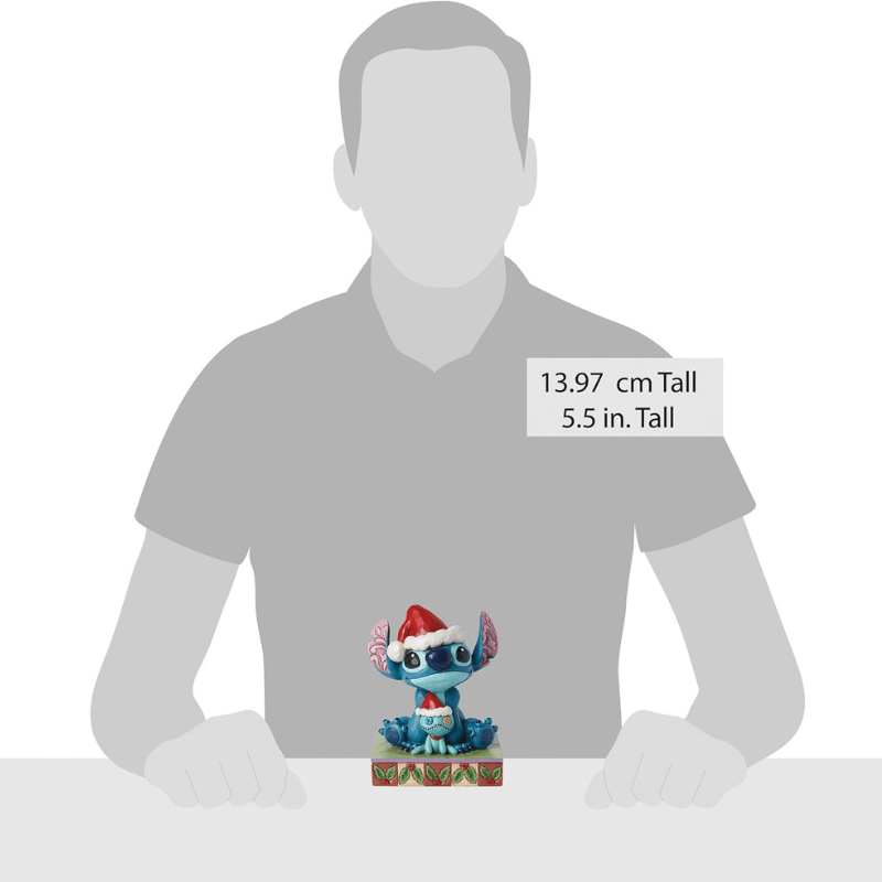 Disney Traditions Santa Stitch and Scrump Figurine by Jim Shore