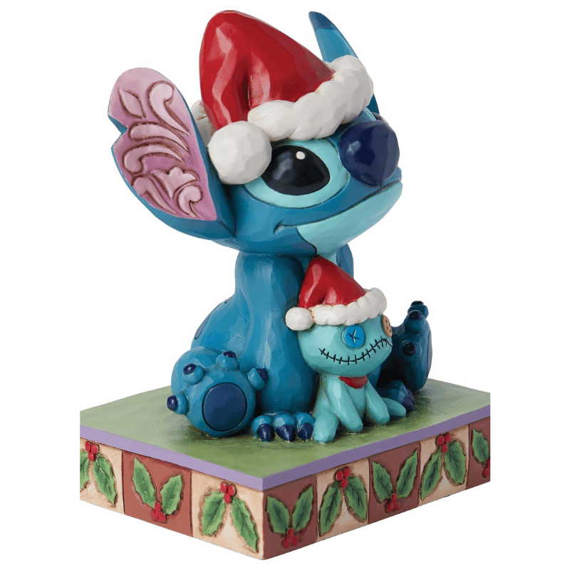 Disney Traditions Santa Stitch and Scrump Figurine by Jim Shore