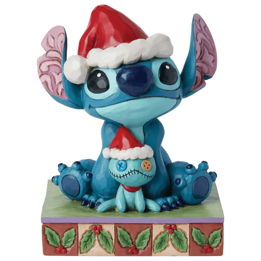 Disney Traditions Santa Stitch and Scrump Figurine by Jim Shore