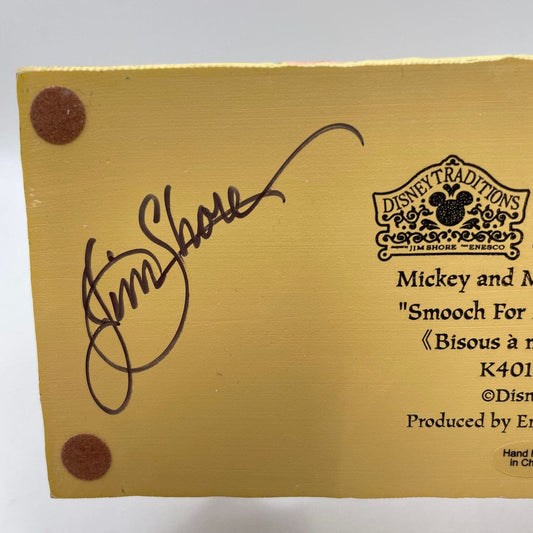 Disney Traditions Smooch For My Sweetie Mickey & Minnie Figurine Signed by Jim Shore 4013989 Disney Traditions Smooch For My Sweetie Mickey & Minnie Figurine Signed by Jim Shore 4013989