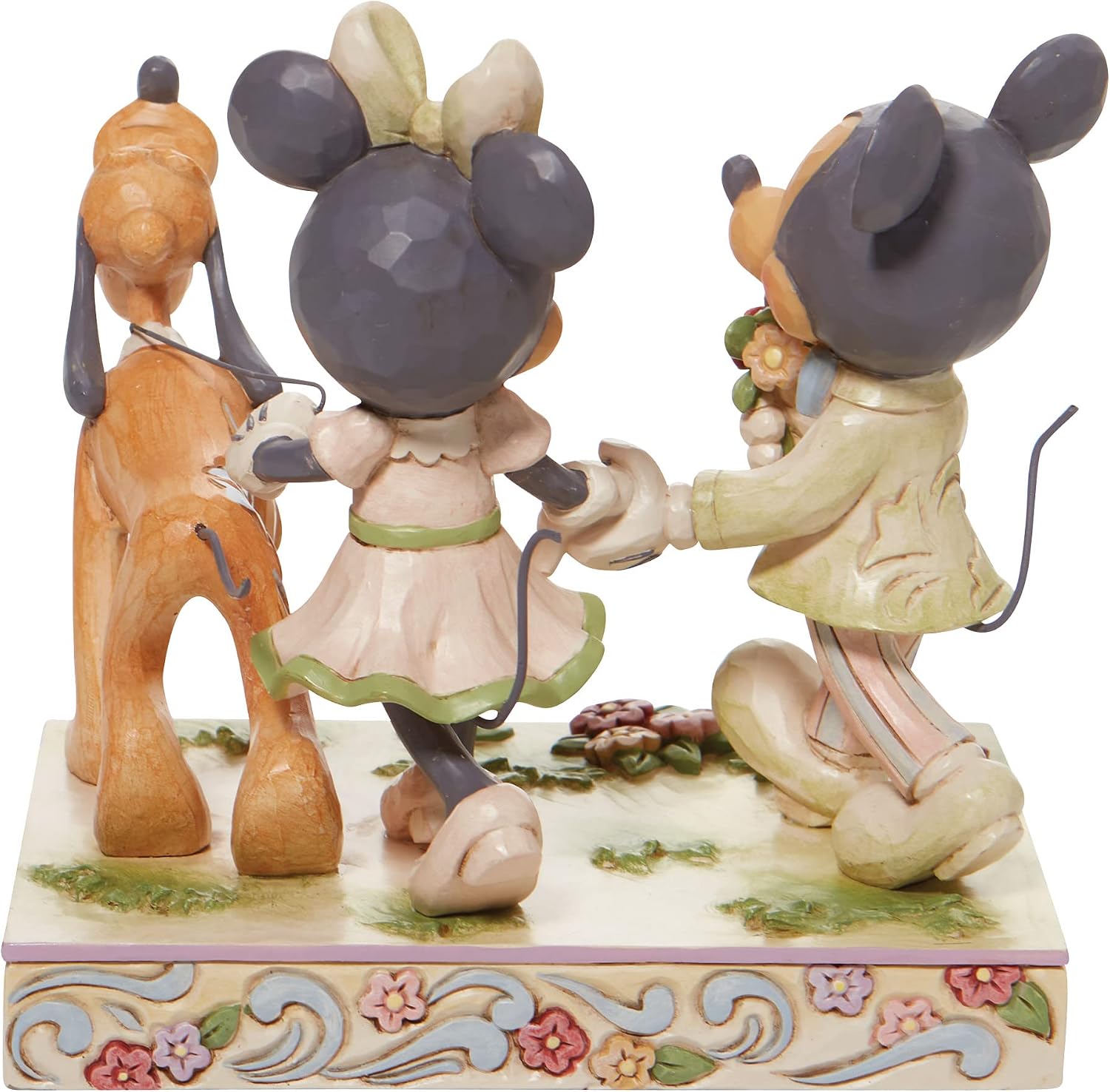 Disney Traditions Springtime Stroll Mickey, Minnie and Pluto Figurine By Jim Shore 6010101