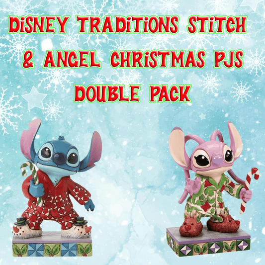 Disney Traditions Stitch & Angel in Christmas PJs Double Pack by Jim Shore