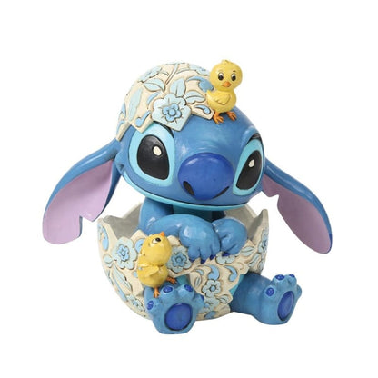 Disney Traditions Stitch Egg With Chicks Lilo & Stitch Figurine By Jim Shore