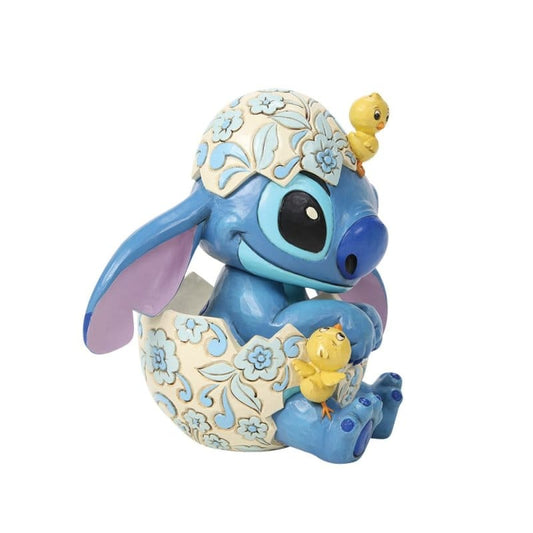 Disney Traditions Stitch Egg With Chicks Lilo & Stitch Figurine By Jim Shore
