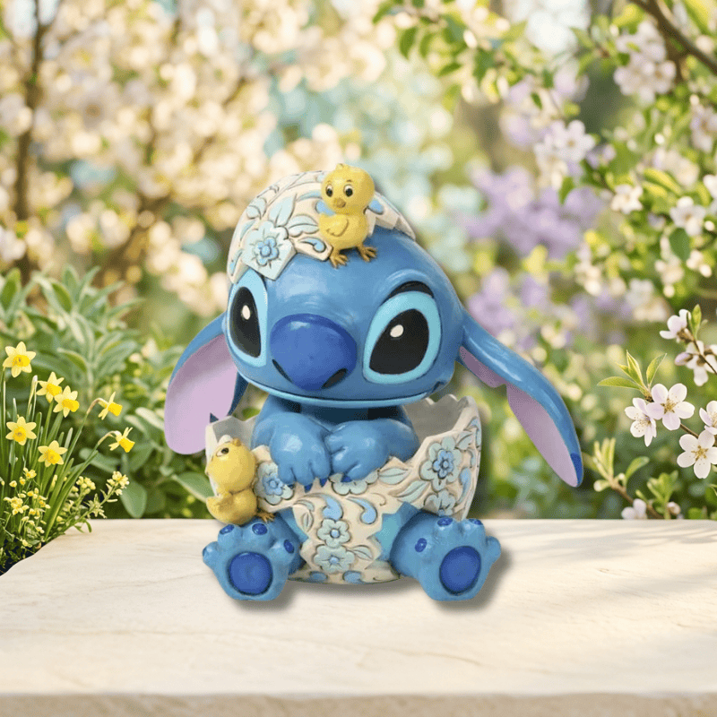 Disney Traditions Stitch Egg With Chicks Lilo & Stitch Figurine By Jim Shore