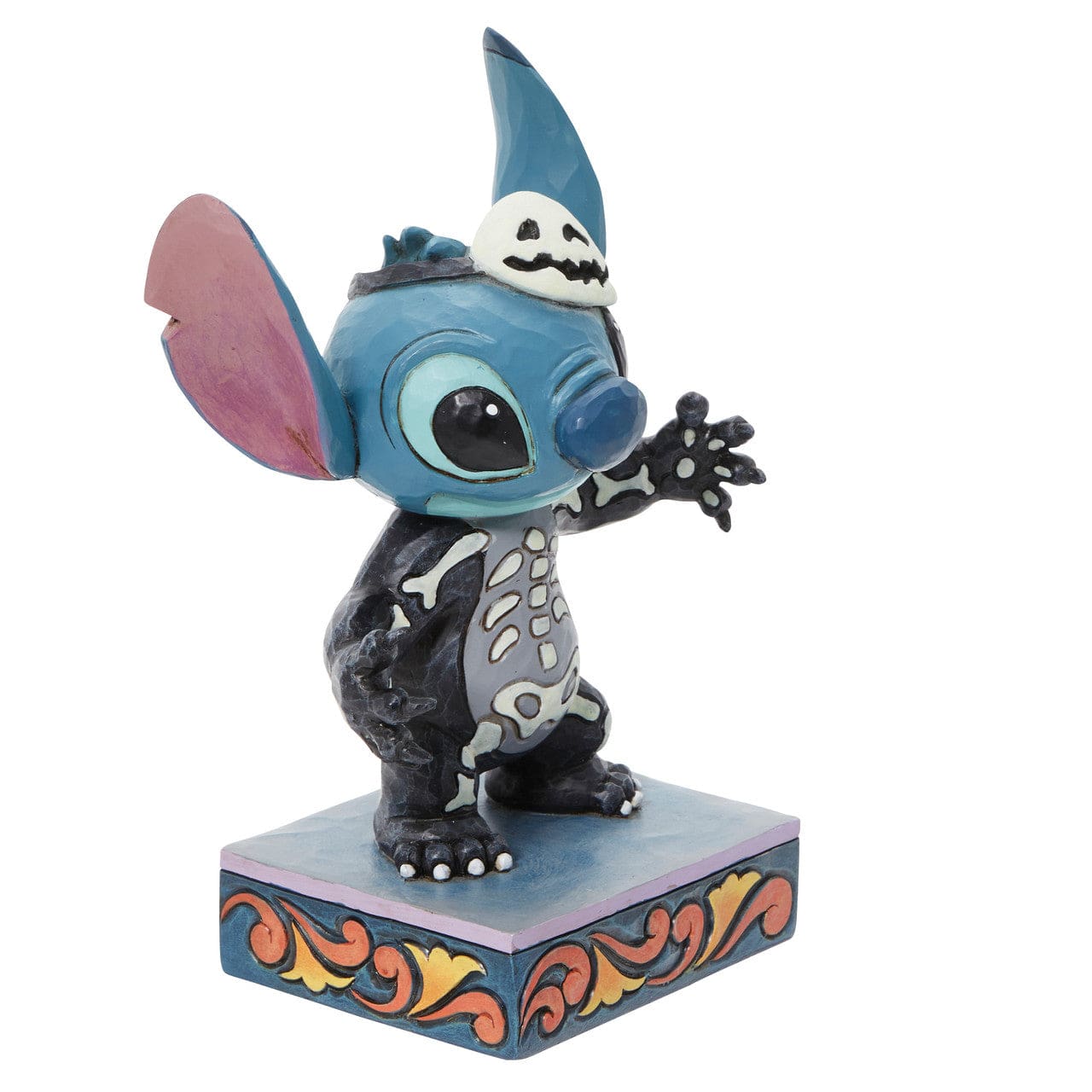 Disney Traditions Stitch Glow in the Dark Skeleton Figurine By Jim Shore 6013053