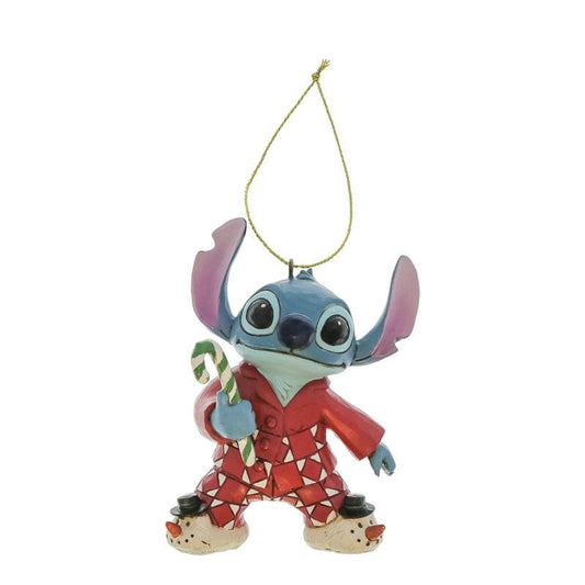 Disney Traditions Stitch In Christmas PJs Hanging Ornament By Jim Shore 6017543