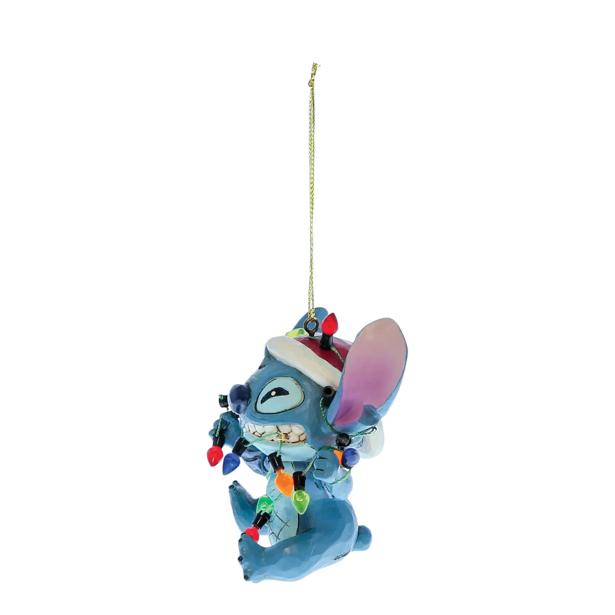 Disney Traditions Stitch Wrapped In Christmas Lights Hanging Ornament By Jim Shore 6017542