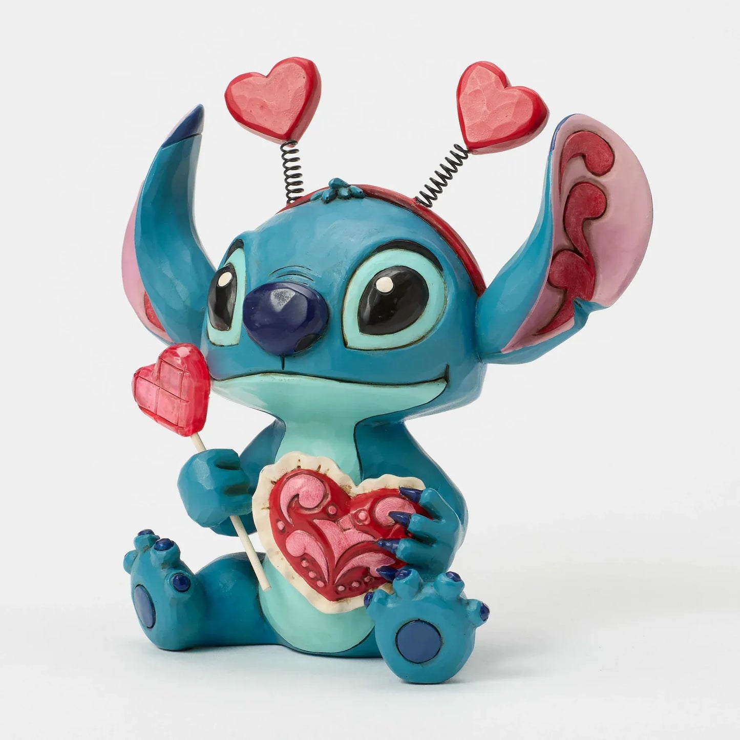 Disney Traditions Sucker For Love Stitch Valentines Figurine By Jim Shore