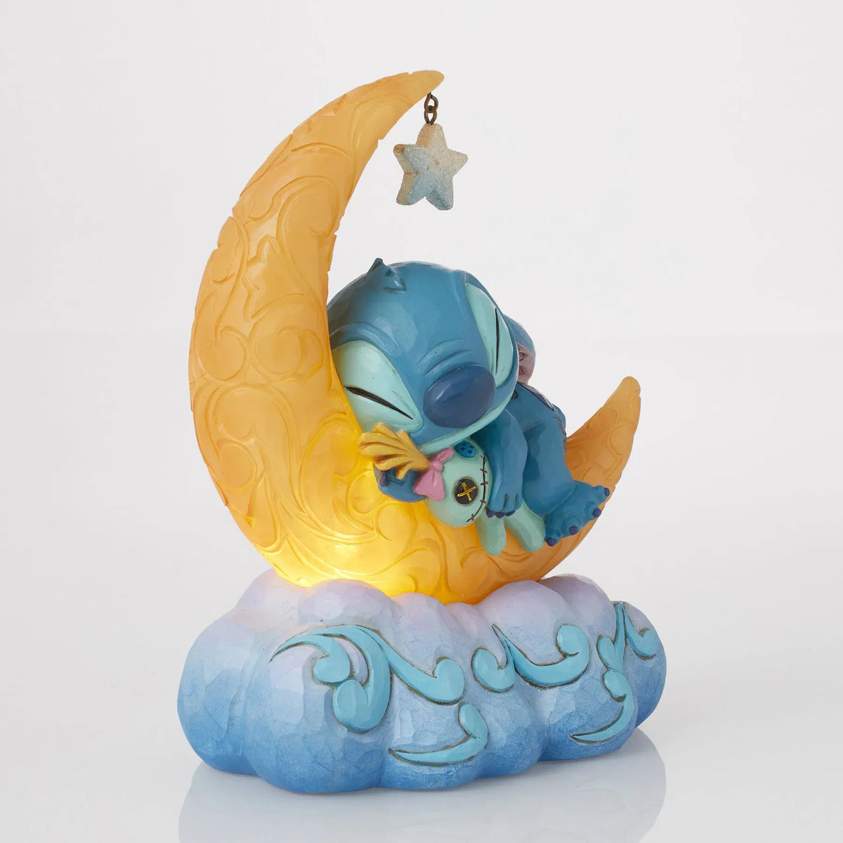 Disney Traditions Sweet Dreams (Stitch & Scrump on Light-up Moon Figurine) By Jim Shore 6016334