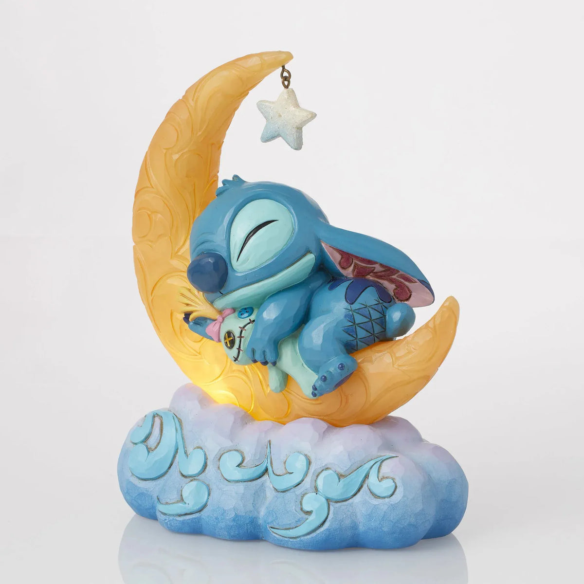 Disney Traditions Sweet Dreams (Stitch & Scrump on Light-up Moon Figurine) By Jim Shore 6016334