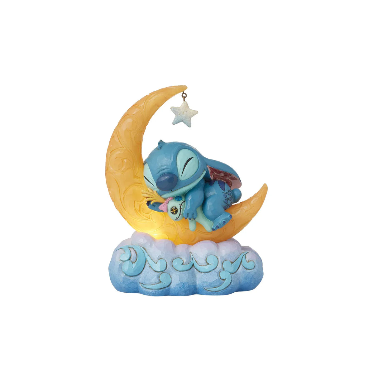 Disney Traditions Sweet Dreams (Stitch & Scrump on Light-up Moon Figurine) By Jim Shore 6016334