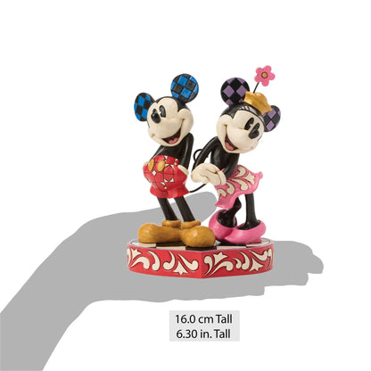 Disney Traditions Tails of True Love Mickey & Minnie Love Figurine By Jim Shore