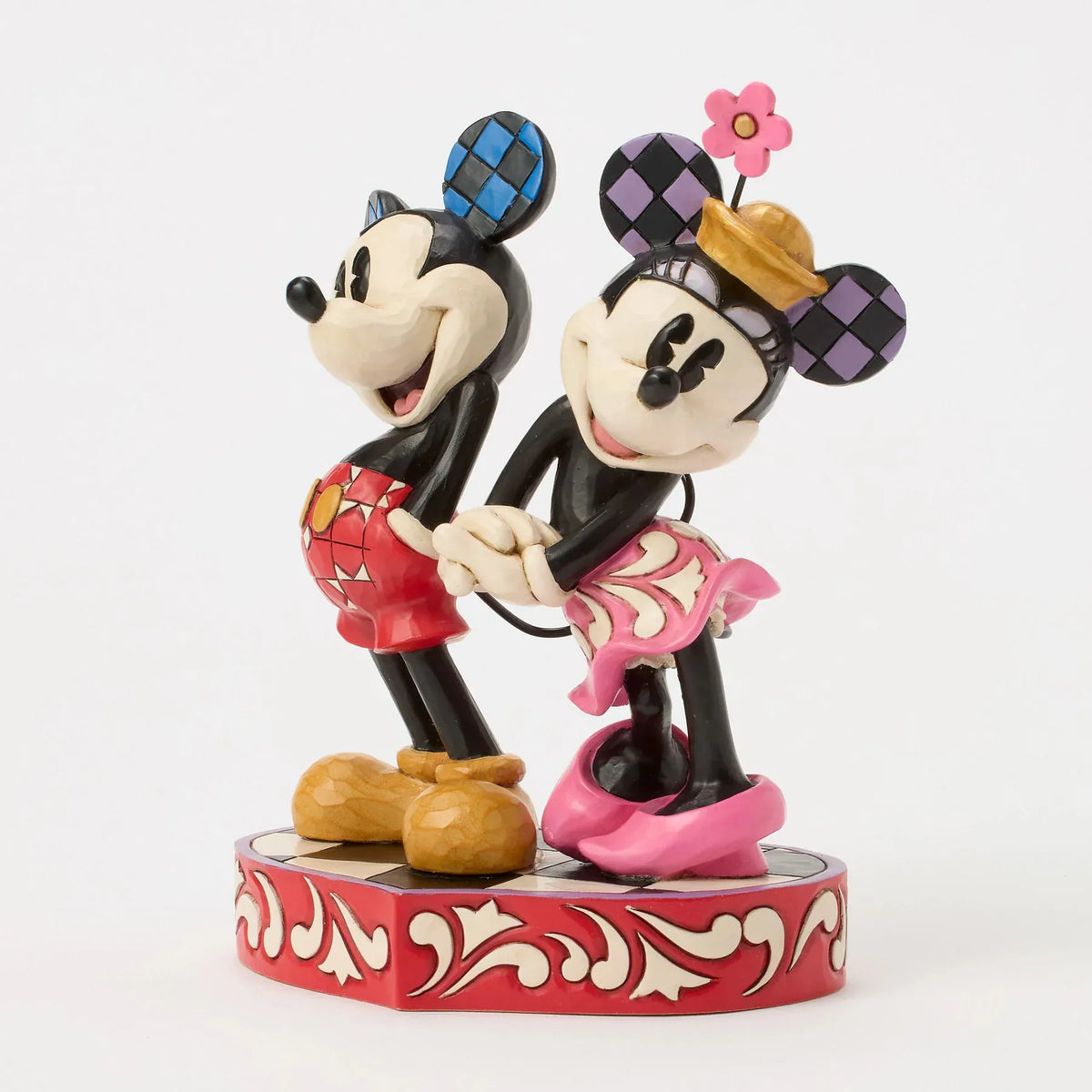 Disney Traditions Tails of True Love Mickey & Minnie Love Figurine By Jim Shore