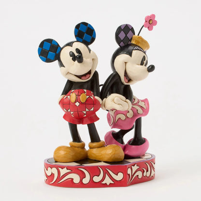 Disney Traditions Tails of True Love Mickey & Minnie Love Figurine By Jim Shore