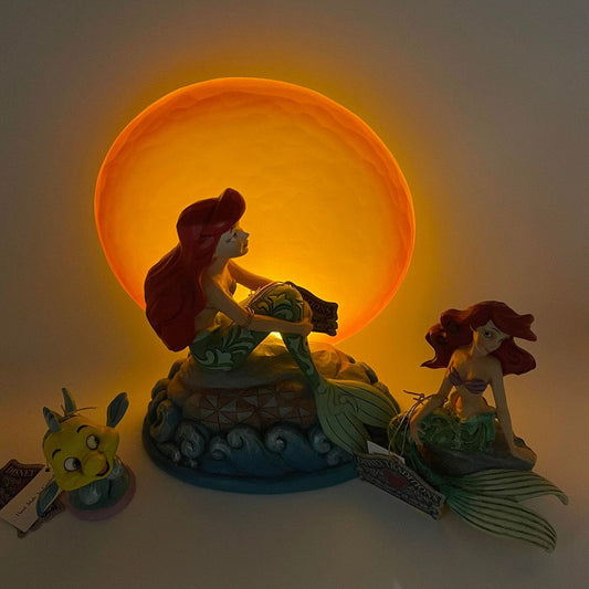 Disney Traditions The Little Mermaid 3 Pack Bundle Figurines - Mermaid by Moonlight, Flounder and Splash of Fun (COMBINED RRP £120)