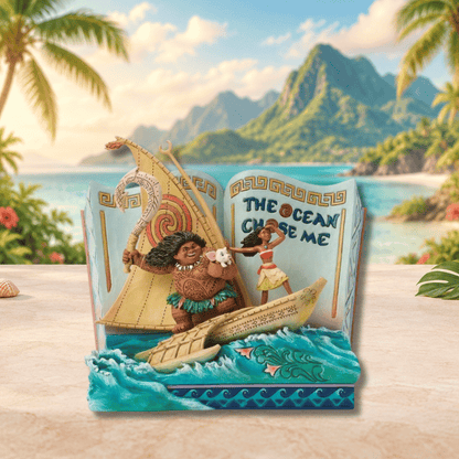 Disney Traditions The Ocean Chose Me (Moana Storybook) Figurine by Jim Shore