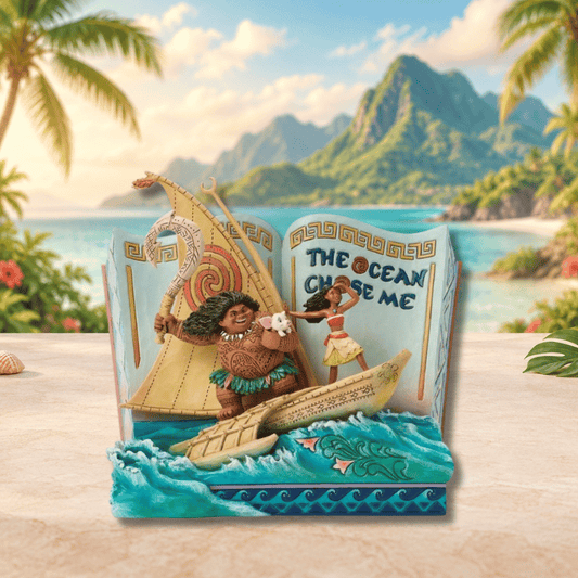 Disney Traditions The Ocean Chose Me (Moana Storybook) Figurine by Jim Shore