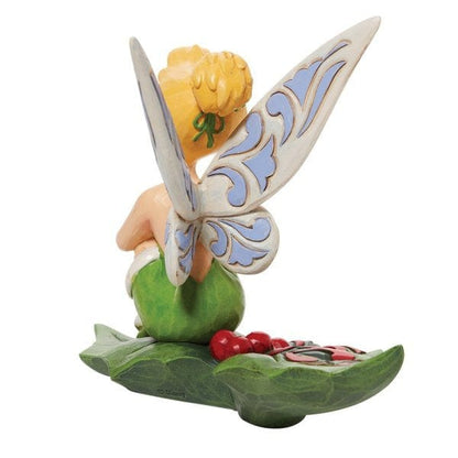 Disney Traditions Tinkerbell Sitting in Holly Figurine By Jim Shore 6010874