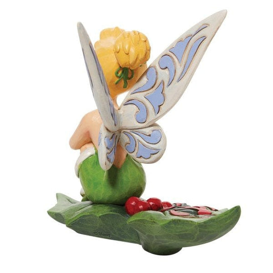 Disney Traditions Tinkerbell Sitting in Holly Figurine By Jim Shore 6010874