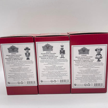 Disney Traditions Triple Pack - Mickey, Minnie & Donald Nutcracker Hanging Ornaments