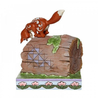 Disney Traditions Unlikely Friends - Fox and Hound Log Figurine 6008077