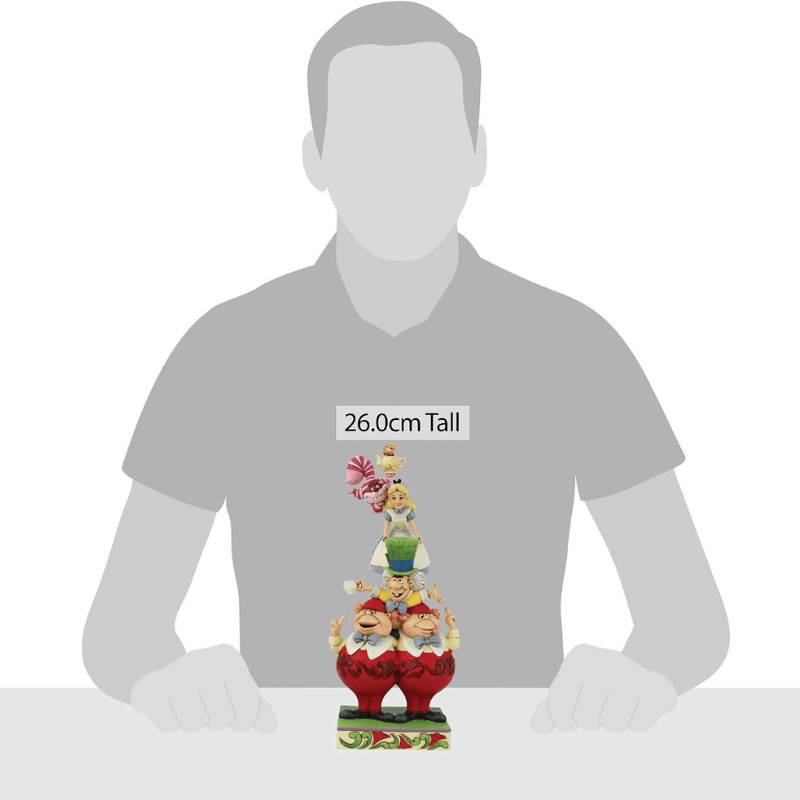 Disney Traditions We're All Mad Here - Stacked Alice in Wonderland Figurine 6008997