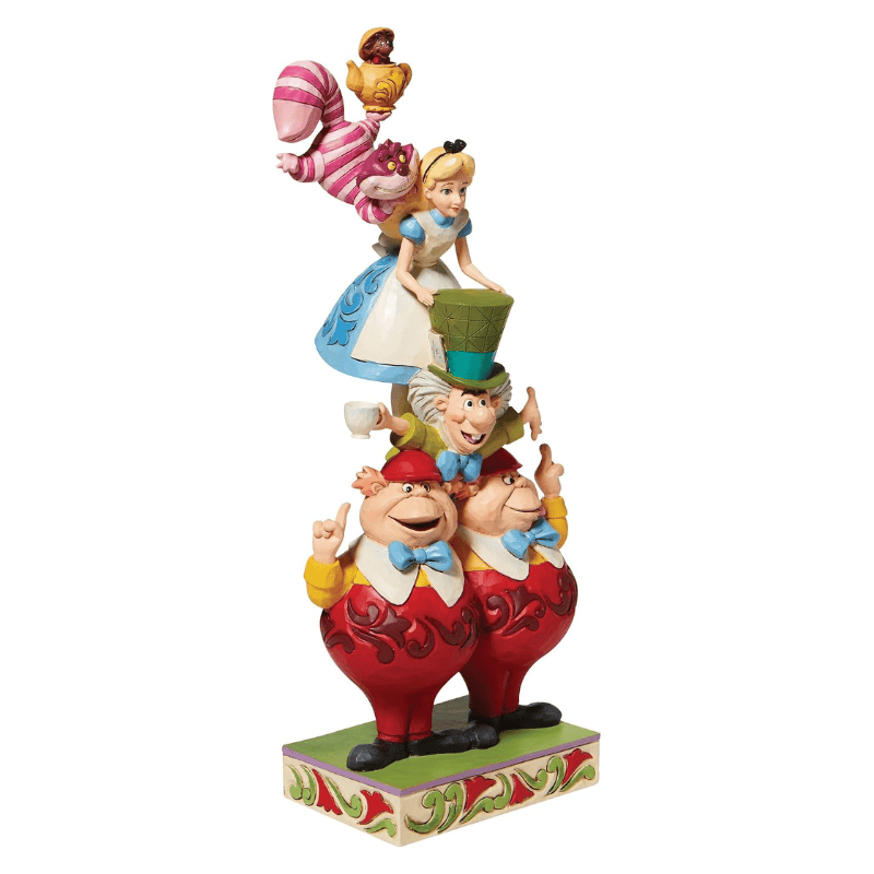 Disney Traditions We're All Mad Here - Stacked Alice in Wonderland Figurine 6008997