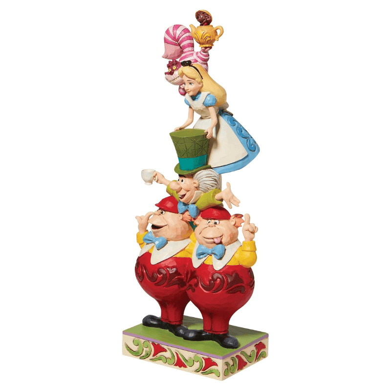 Disney Traditions We're All Mad Here - Stacked Alice in Wonderland Figurine 6008997