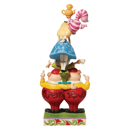 Disney Traditions We're All Mad Here - Stacked Alice in Wonderland Figurine 6008997