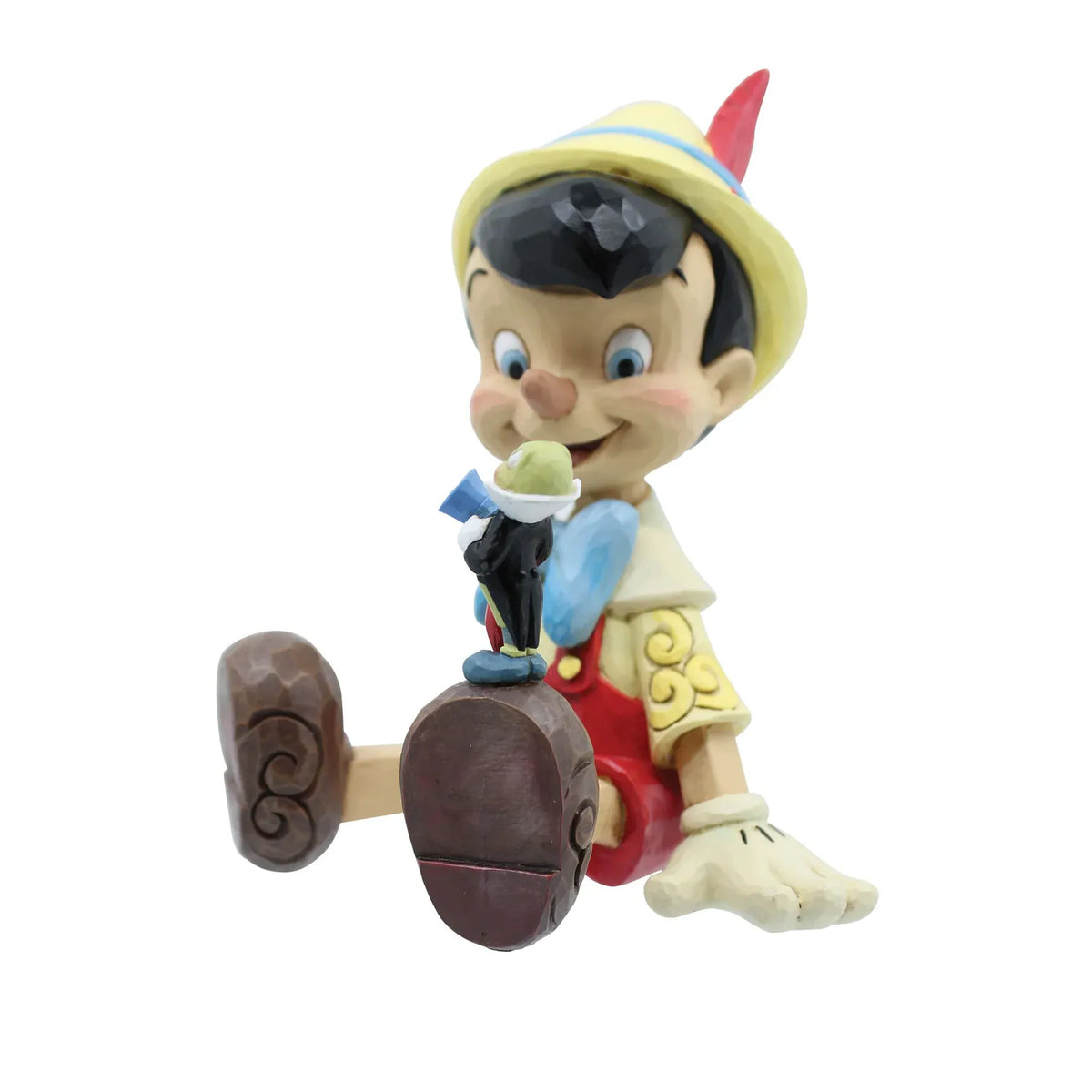 Disney Traditions Wishful and Wise Pinocchio and Jiminy Sitting Figurine By Jim Shore 6011934