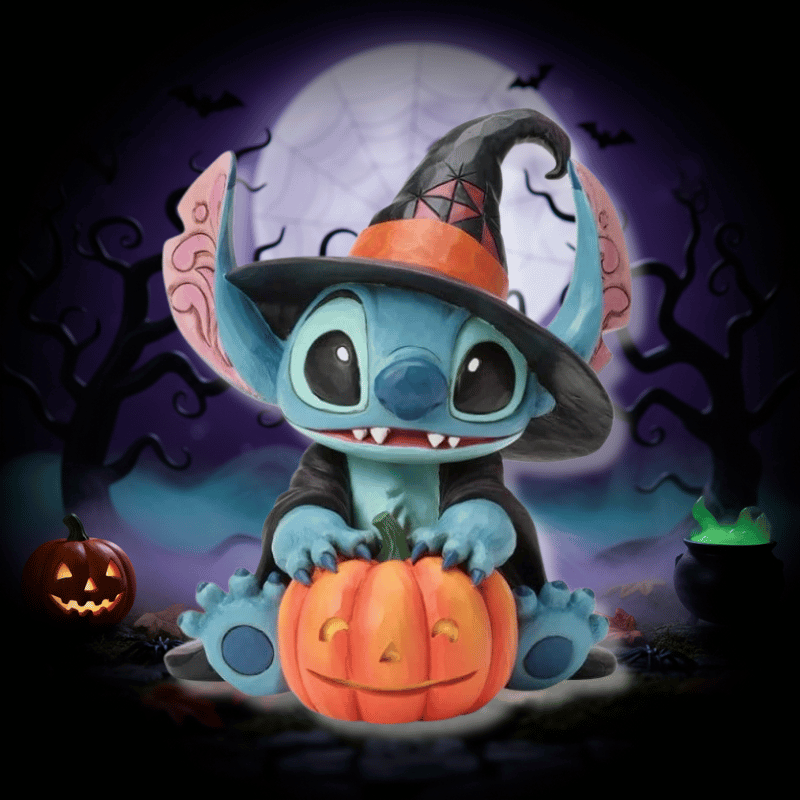 Disney Traditions Witchy Stitch (Stitch Witch with Jack-O-Lantern) Figurine By Jim Shore 6017942