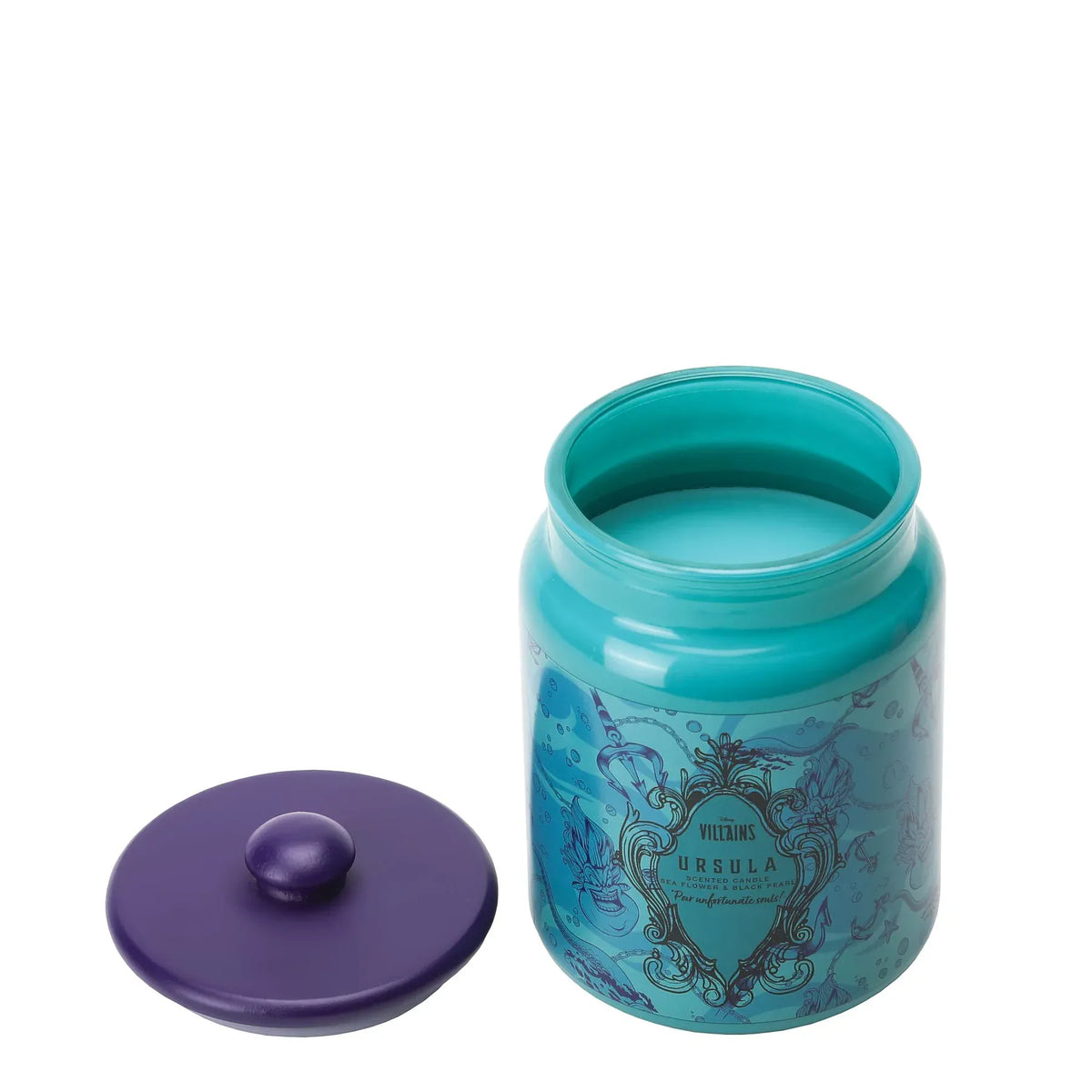 Disney Ursula Ceramic Sea Flower & Black Pearl Aqua Candle by Disney Home Fragrance
