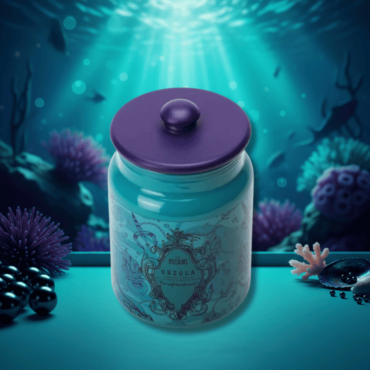 Disney Ursula Ceramic Sea Flower & Black Pearl Aqua Candle by Disney Home Fragrance