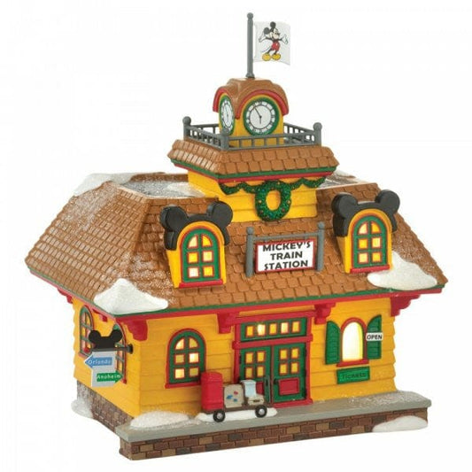 Disney Village Mickey’s Holiday Train Station By Department D56 A30087