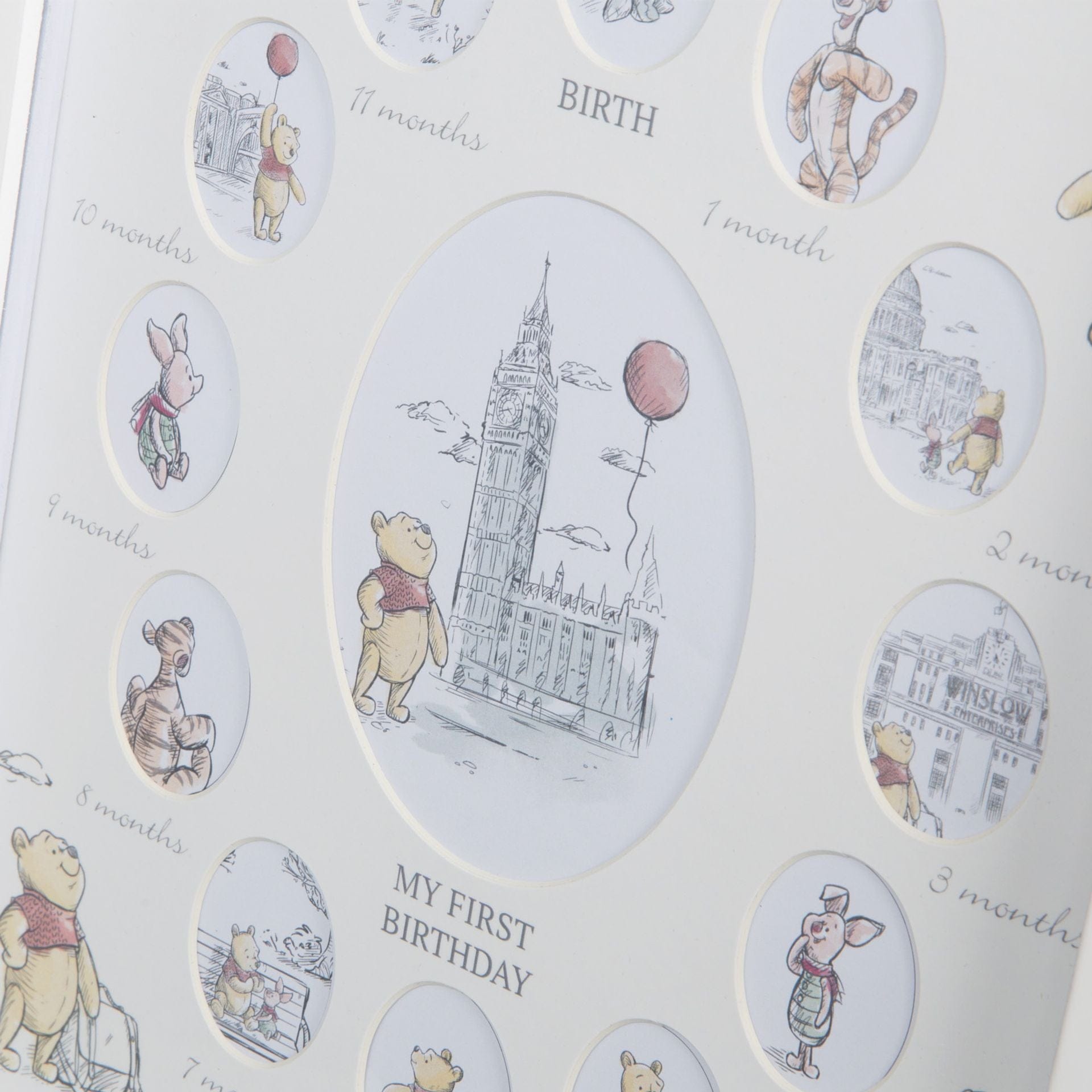 Disney Winnie The Pooh Christopher Robin First Year Multi Aperture Frame