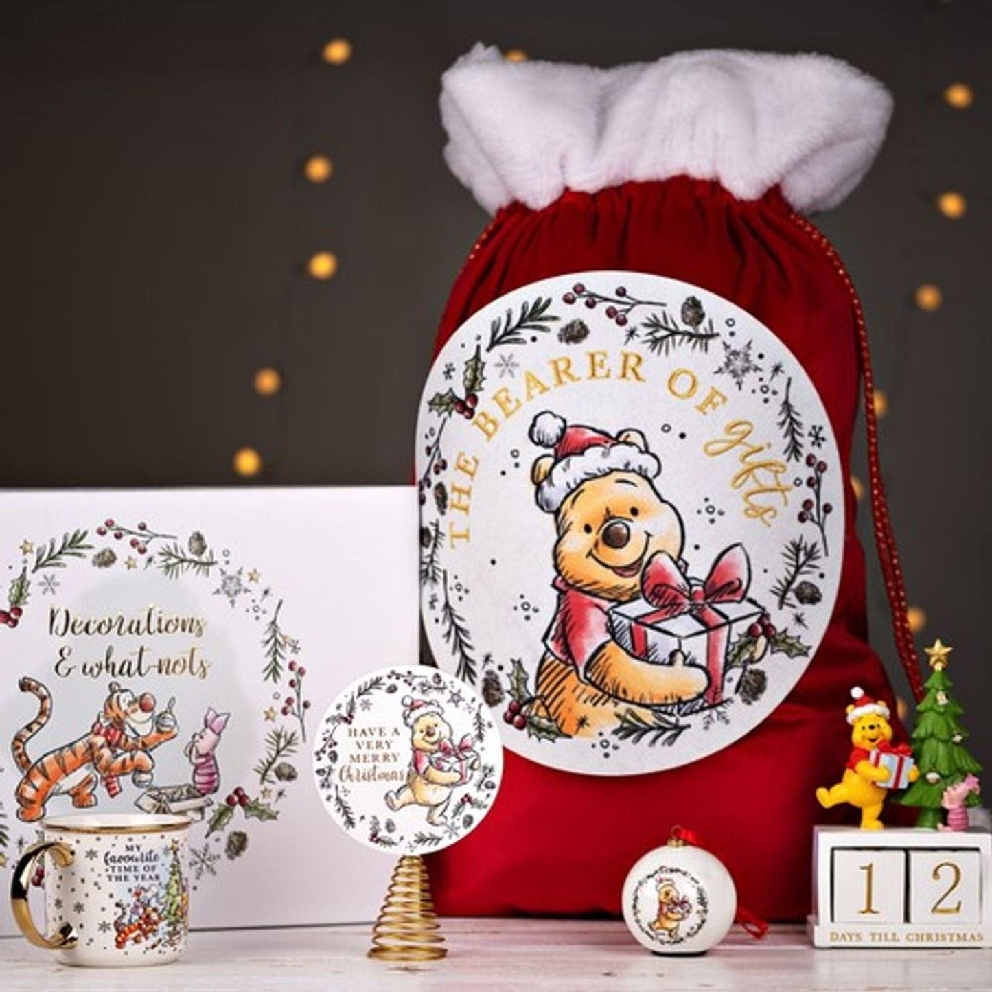 Disney Winnie The Pooh Resin Christmas Count Down Calendar