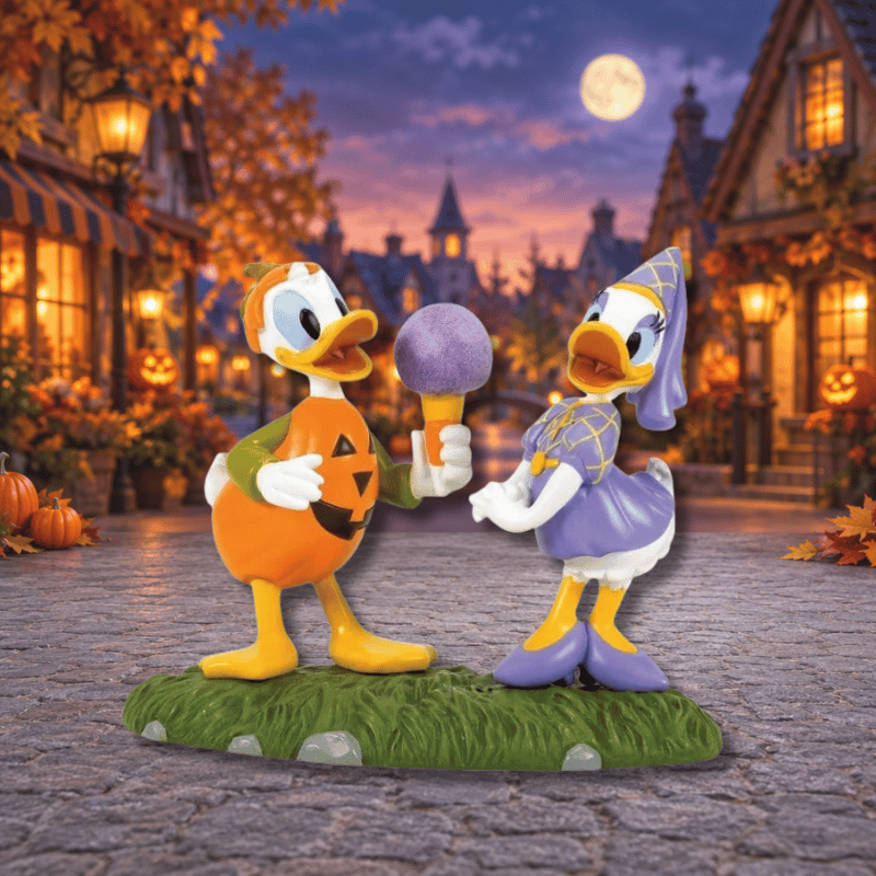 Donald and Daisy Halloween Figurine Disney Village by Department 56