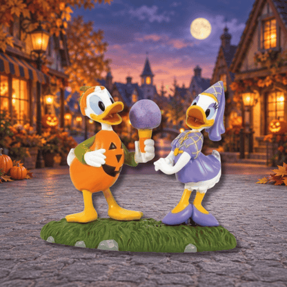 Donald and Daisy Halloween Figurine Disney Village by Department 56