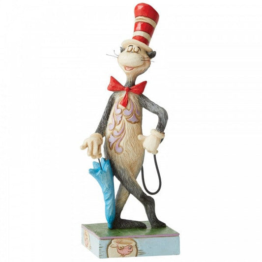 Dr Seuss The Cat In The Hat with Umbrella Figurine By Jim Shore
