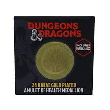 Dungeons & Dragons 24K Gold Plated Amulet Of Health Limited edition Medallion