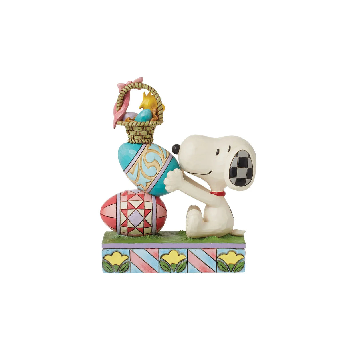 Eggcellent Tower (Snoopy & Woodstock Stacked Easter Eggs) Peanuts Figurine By Jim Shore, 6016262