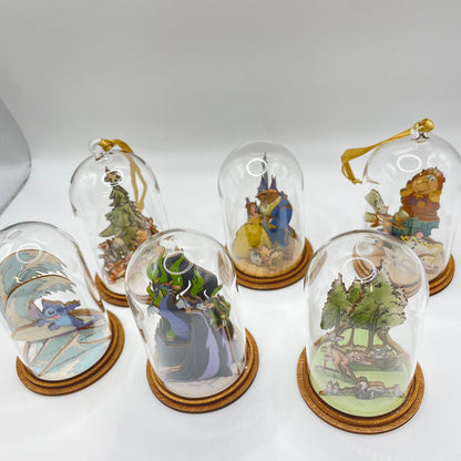 Disney Enchanting Glass Dome 6 Piece Bundle Figurines (COMBINED RRP £102)