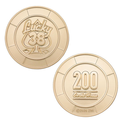 Fallout: New Vegas Lucky 38 Imitation Gold Casino Gifft Set Badge, Poker Chip, Playing Card