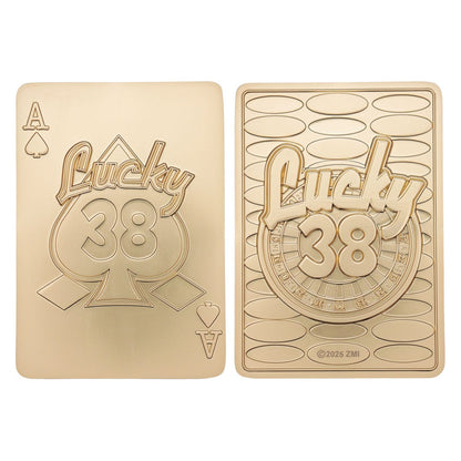 Fallout: New Vegas Lucky 38 Imitation Gold Casino Gifft Set Badge, Poker Chip, Playing Card